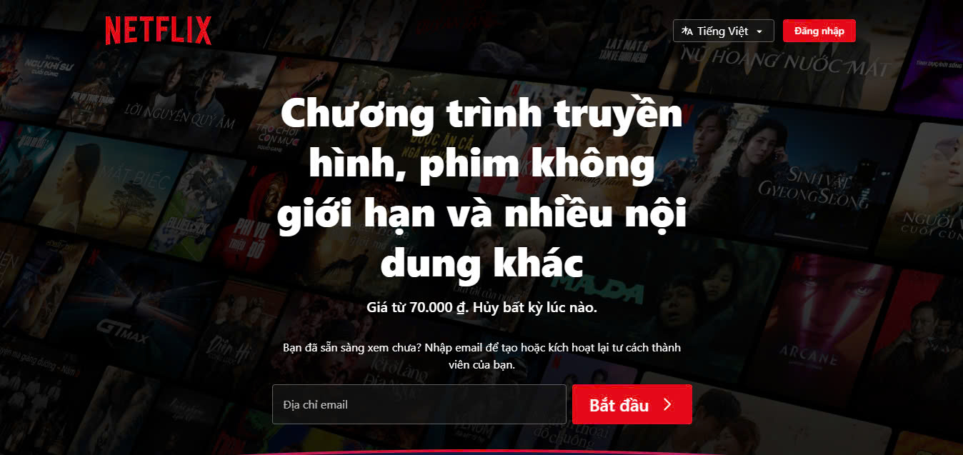 Mẫu website phim ảnh 