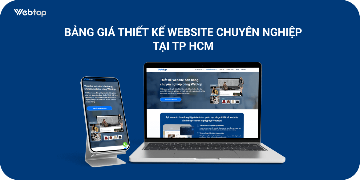 Bảng giá thiết kế website chuyên nghiệp tại TP HCM