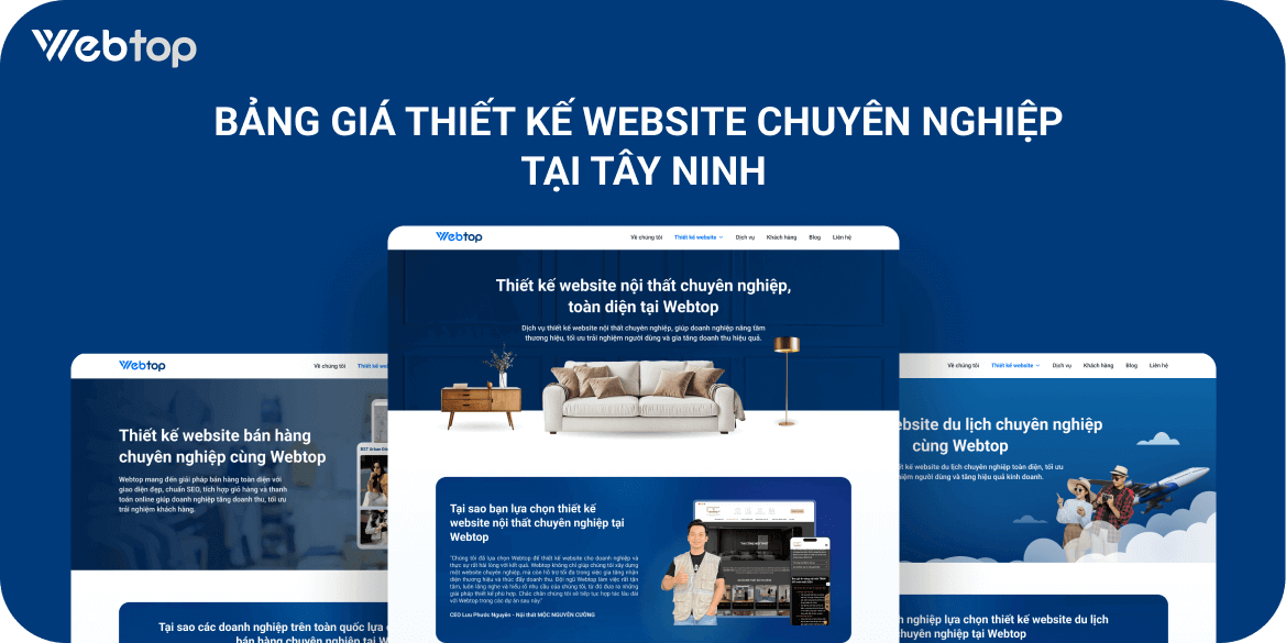 Bảng giá thiết kế website chuyên nghiệp tại Tây Ninh